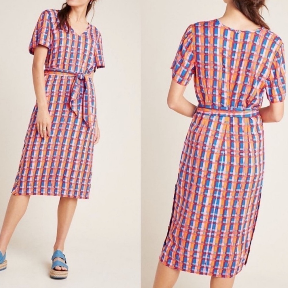 Anthropologie Multicolor Midi Dress Size S